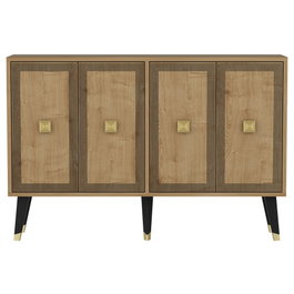 Hanah Home Consola Ansel - Roble zafiro, Dorado